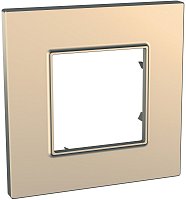 Рамка горизонтальная Schneider Electric Unica Quadro 1-м. медь